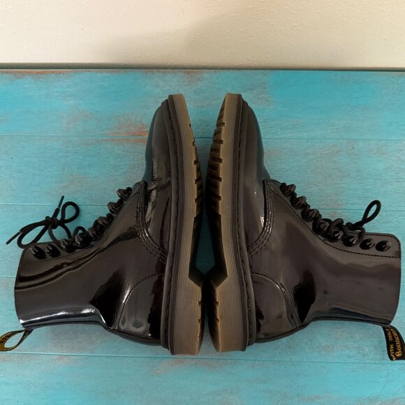 Dr. Martens Women's Pascal Black Patent Leather Lamper Boots Sz 6 - Picture 9 of 13